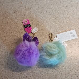 NWT Bag Fur Ball Charms Set